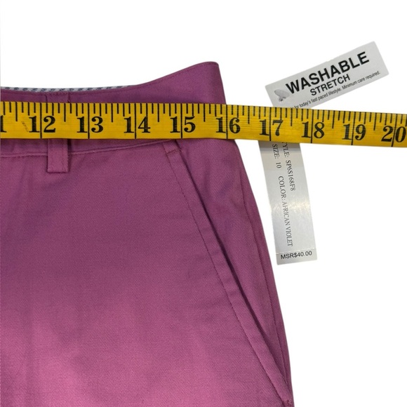Larry Levine Stretch SPT Trousers Dress Pant Mauve Pink Hi-Waist Size 10 NWT - Picture 7 of 10